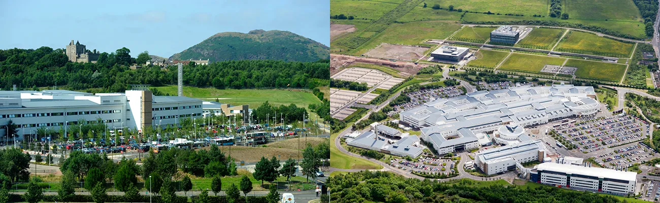 Edinburgh BioQuarter campus and view from BioQuarter Nine